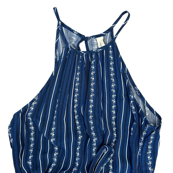 Navy Striped Jumpsuit Small - Picture 3 of 11